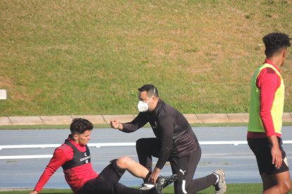 Nieto dio el susto en el entrenamiento.