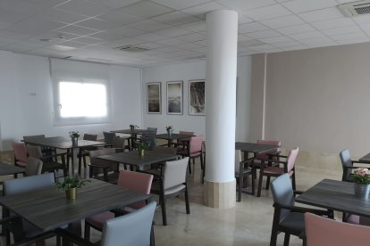 Uno de los salones comedor de la residencia