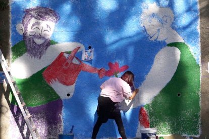 Otro de los murales de la artista.