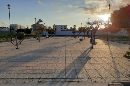 Vista general del parque biosaludable para las personas mayores.