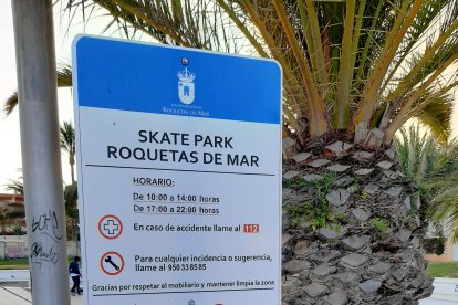 Zona de skate en la Urbanización.