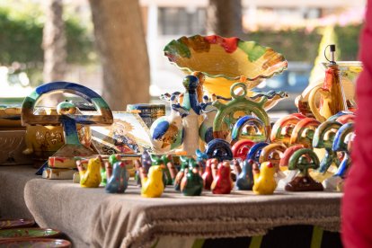 Algunas piezas expuestas en el rastr.