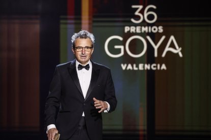El director de la Academia de Cine, Mariano Barroso, durante su intervención.