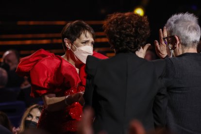 La actriz Blanca Portillo antes de recoger su Goya a mejor actriz protagonista.