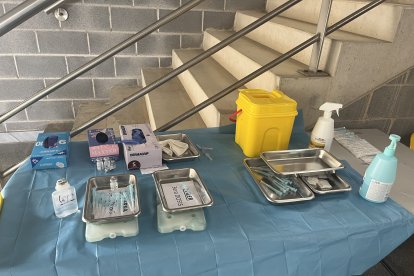 Más material sanitario.