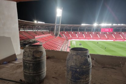 Uno de los palcos en obras.