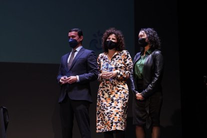 Javier Aureliano, Patricia Maldonado y María del Mar Peláez.