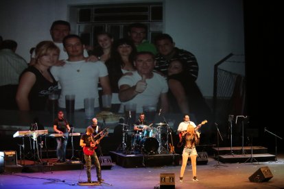 Las Damas de Escorpio, orquesta con la que actuó durante muchos años el homenajeado.