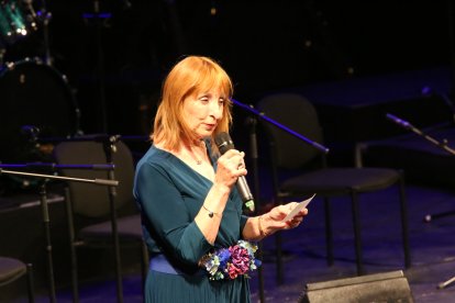 María Cazorla, de Alhamilla Radio, copresentadora de la gala.