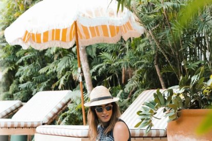 Isabel Jiménez posa en un hotel mexicano.
