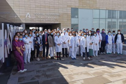 Personal del Hospital Universitario Torrecárdenas este 8M.