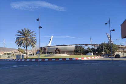 Vista desde la rotonda de acceso sur.