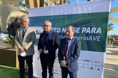 Desde la izquierda, José Cano, Francisco Martínez-Cosentino y Jerónimo Parra.