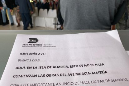El AVE no se para, un discurso para arrancar el acto.