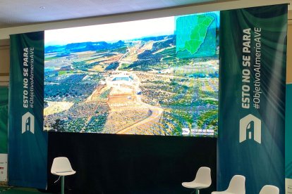 Proyección de un vídeo sobre la marcha de las obras.