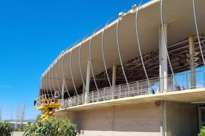Empleados trabajando sin parar este sábado.