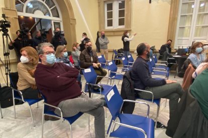 Minutos antes del inicio de la jornada.