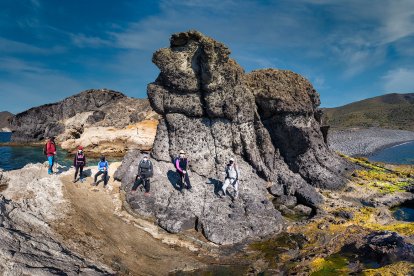 En Cala del Carnaje, en Rodalquilar (FOTO: Domingo Leiva)