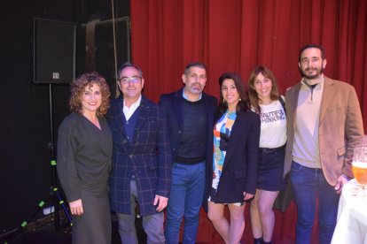 María de los Ángeles Cazorla, sanitaria; Javier Carrillo de Viajes El Corte Inglés; José Antonio Sánchez, Estefanía López, Ana María Ayala y Francisco Carmona del restaurante Aniceto.