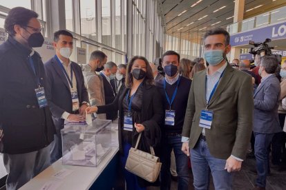 Crespo, García y Fernández-Pacheco, en la mañana de este sábado.