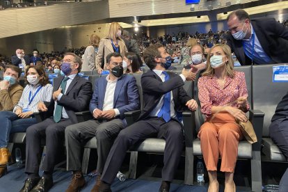 Llegada de Pablo Casado a la clausura.