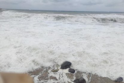El oleaje en las playas de Garrucha