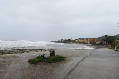 Vistas del Calón de Cuevas del Almanzora tras el oleaje