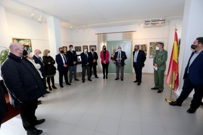 Un momento del acto de presentación de la exposición.