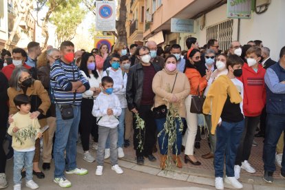 Palmas de olivo que se repartieron en la Iglesia del Espíritu Santo, que fueron bendecidas durante la misa verpertina.