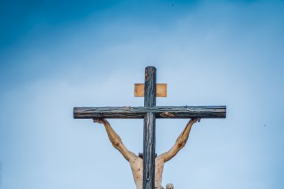 Cristo de la Buena Muerte durante su salida el Jueves Santo.