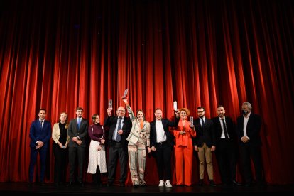 Ganadores de los I Premios Almería Digital y miembros del jurado.