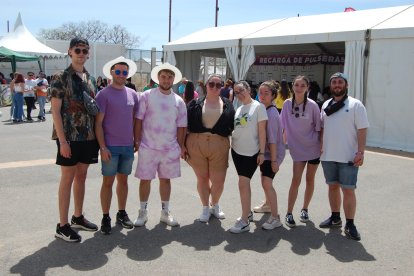 Algunos visitantes vinieron con colores tematizados