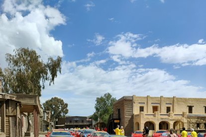 El vehículo de Fabio Barone encabezando al resto de Ferrari.