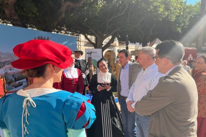 El presidente de la Diputación, el concejal de Cultura del Ayuntamiento de Almería y el diputado provincial de Cultura.