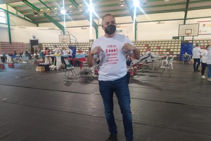 Voluntario de la jornada de hoy de donación de sangre.