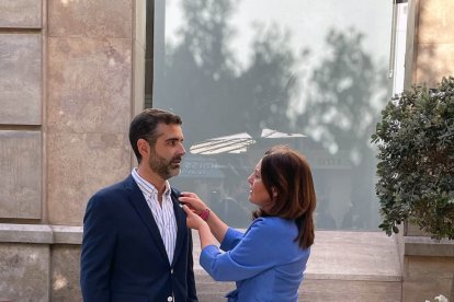 El alcalde de Almería y Magdalena Cantero.