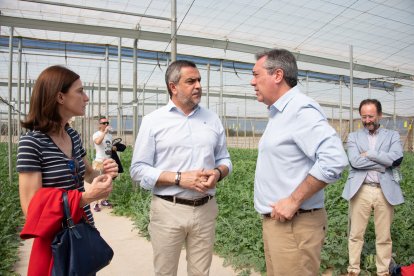 Con integrantes de la lista del PSOE Almería para las autonómicas.