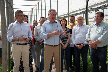 Juan Espadas, este viernes en El Ejido.