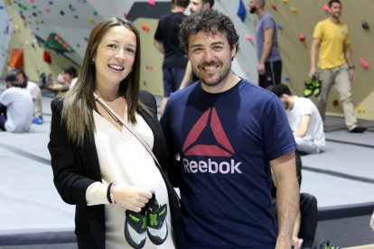 Beatriz Quesada y Manuel Sorroche, gerente de Climbbox.