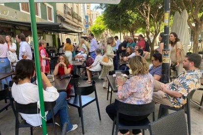Asistentes al acto en pleno centro de la capital.
