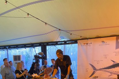 Las piezas de atún.