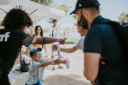 Los niños disfrutando del festival.