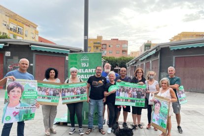 Candidatos de Por Andalucía en Plaza Pavía.