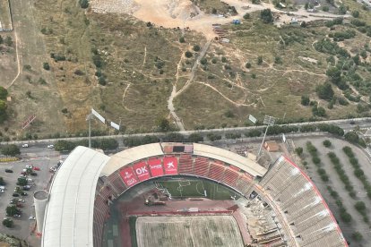 Así se ven desde el aire las obras en Mallorca.