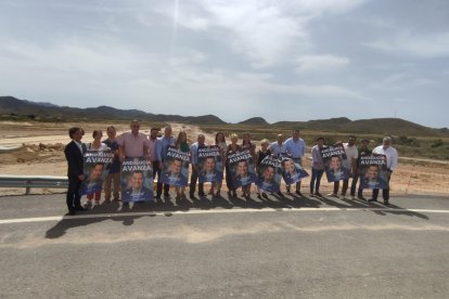 La caravana popular ha llegado hasta las obras de la Autovía del Almanzora.