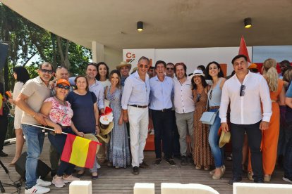 Juan Marín, con Ciudadanos Almería el pasado fin de semana.