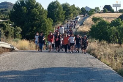 Camino entre Chirivel y Vélez Rubio con la Virgen del Saliente.