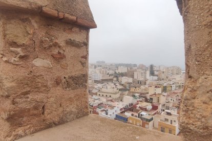 Vista de la niebla desde la Alcazaba.