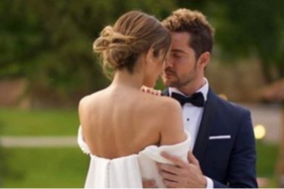 David Bisbal y Rosanna Zanetti, durante la celebración de su boda.