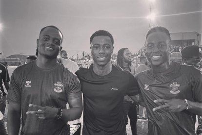 Arvin Appiah viajó a Ghana para ver a sus amigos.